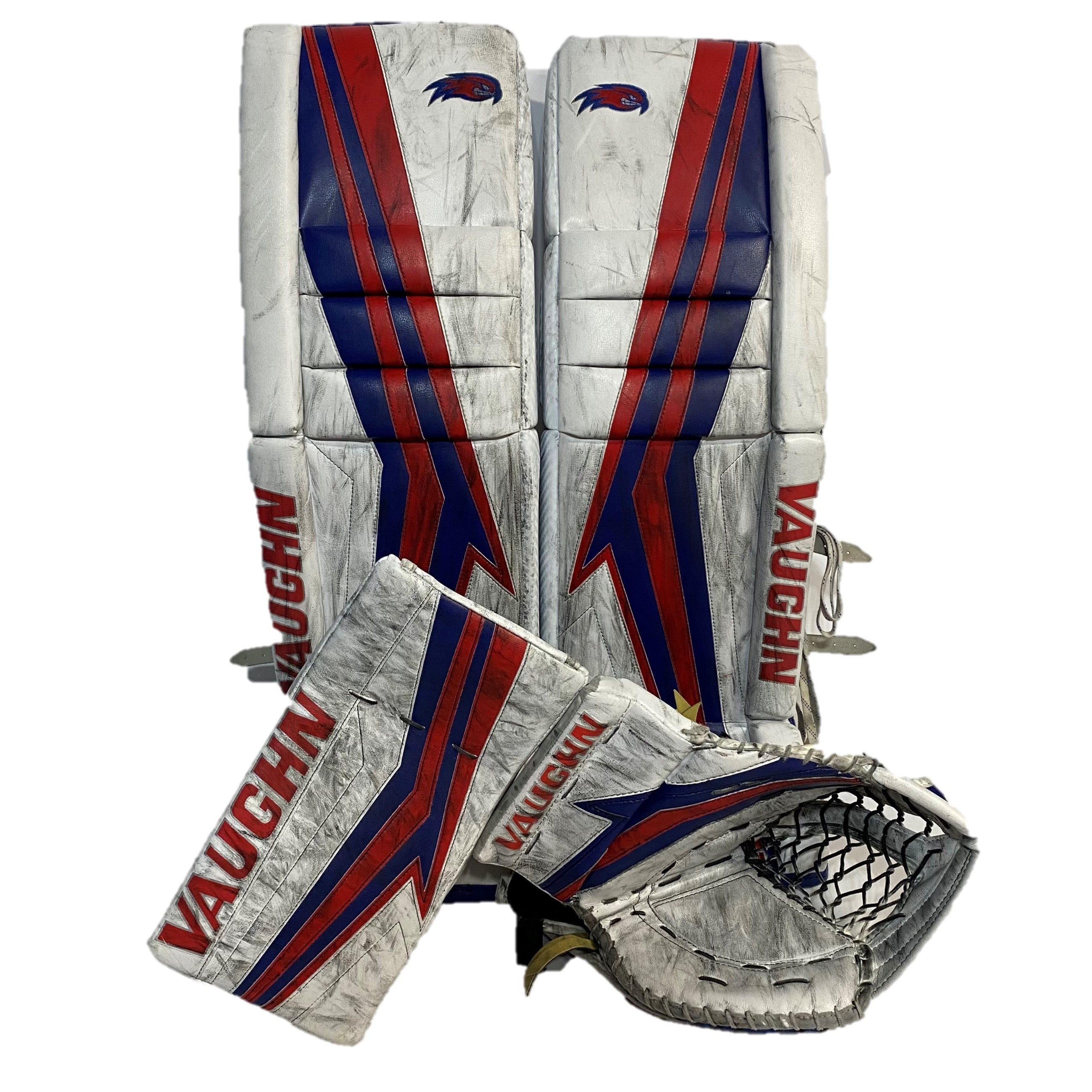 Vaughn Velocity V9 - Pro Stock Gardien de but - Ensemble complet (Blanc/Rouge/Bleu)